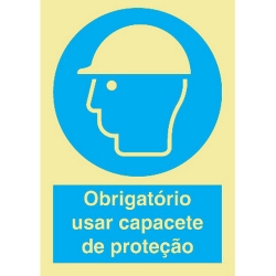 Sinal Obrigaçao Usar Capacete Protecçao - FIELD